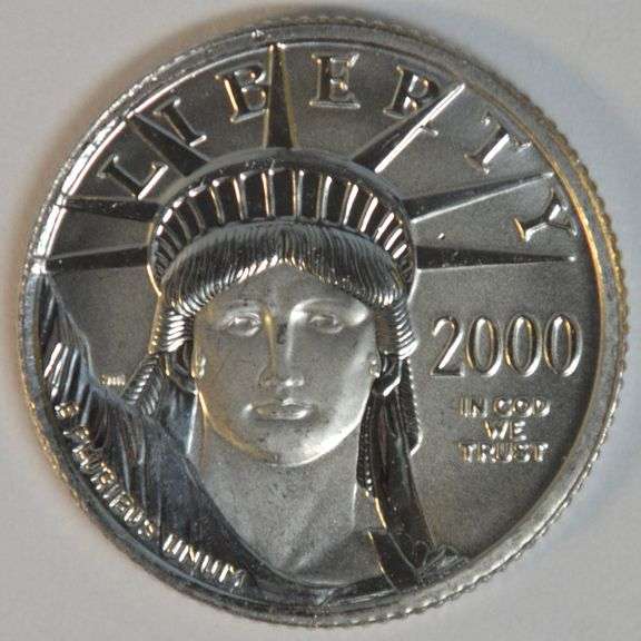 Immaculate Superb Gem BU 2000 $10 Pure Platinum American Eagle