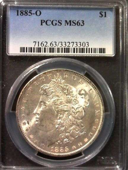 1885-O $1 Morgan Silver Dollar PCGS MS63 Certified Better Eye Appeal