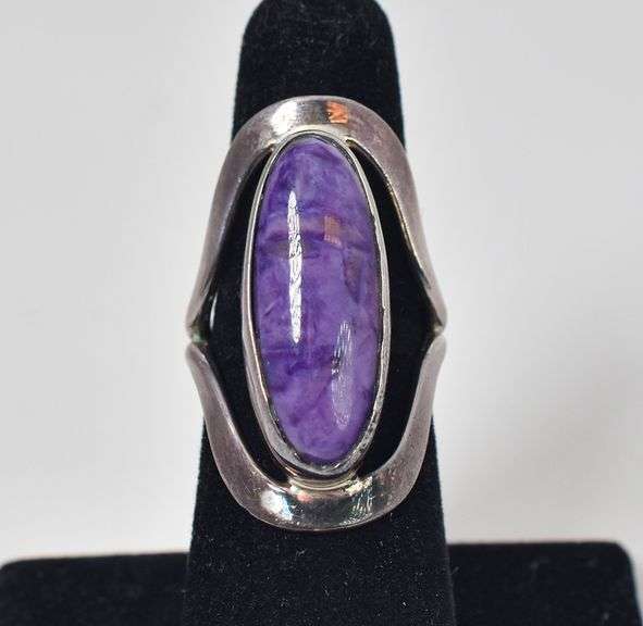 Sterling Silver Charoite Gemstone Ring