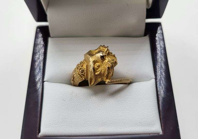 Vintage 18K Gold Egyptian Ring