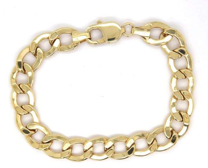 14kt Yellow gold Curb link chain bracelet