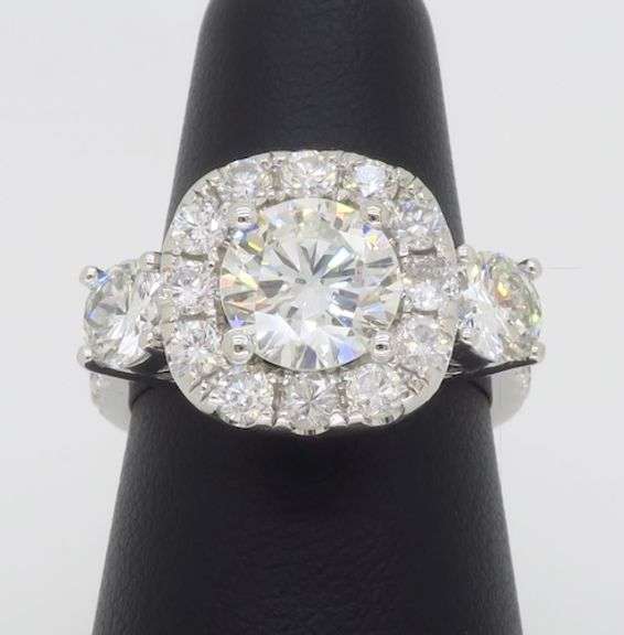 Custom Platinum Ring Crafted with 2.62CTW of Diamonds