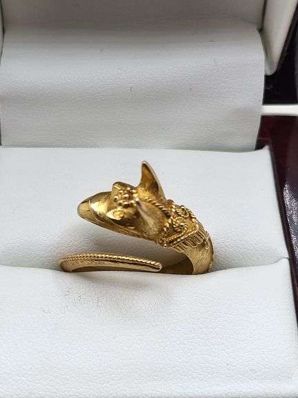 Vintage 18K Gold Egyptian Ring