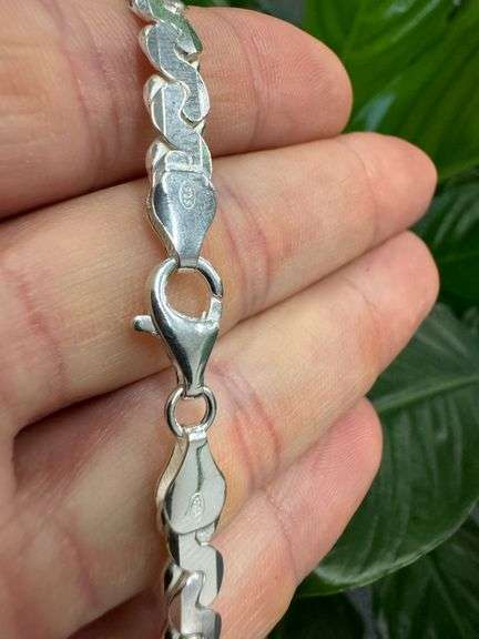 Sterling Silver Solid Flat Serpentine Rope Chain 5.9mm 925 Italy Necklace 20"