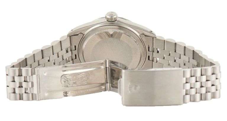 Rolex Date just 16030 36MM White Dial Stainless Steel Watch