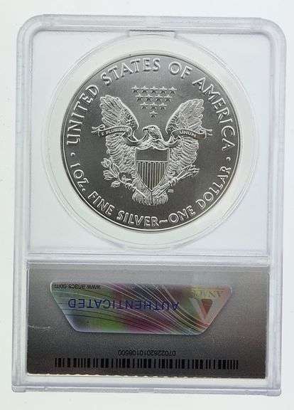 2018 Silver Eagle, ANACS MS70 FDOI