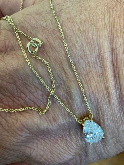 BRAND NEW I.G.I CERTIFIED 14K YELLOW GOLD DIAMOND NECKLACE