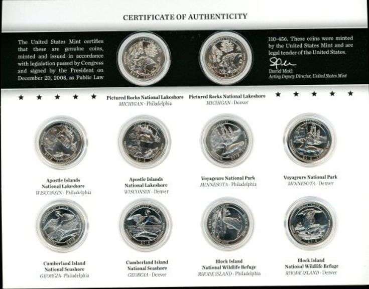 3 American the Beautiful Quarter Uncirculated Sets in Original Packaging: 2018