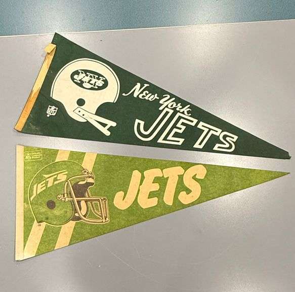 2 extermely collectable Vintage New York Jets Pennant, 27"