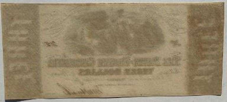 $3 Jan 1 1863 State Bank of Raleigh North Carolina Unc Note