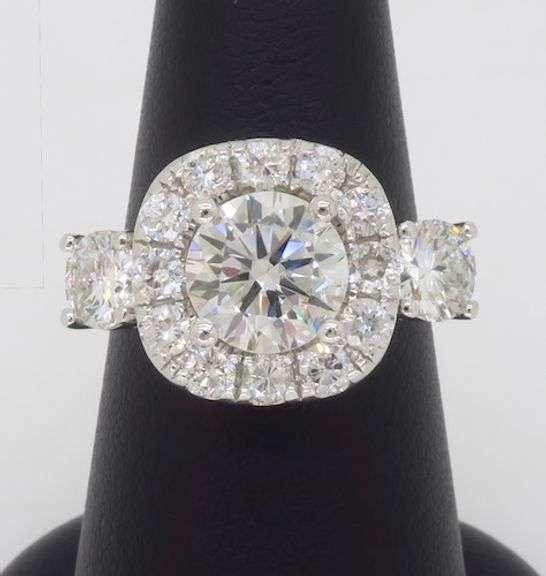 Custom Platinum Ring Crafted with 2.62CTW of Diamonds