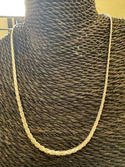 Sterling Silver Diamond-Cut Flat Rope Chain 3.8mm Solid 925 Italy New Necklace 18"