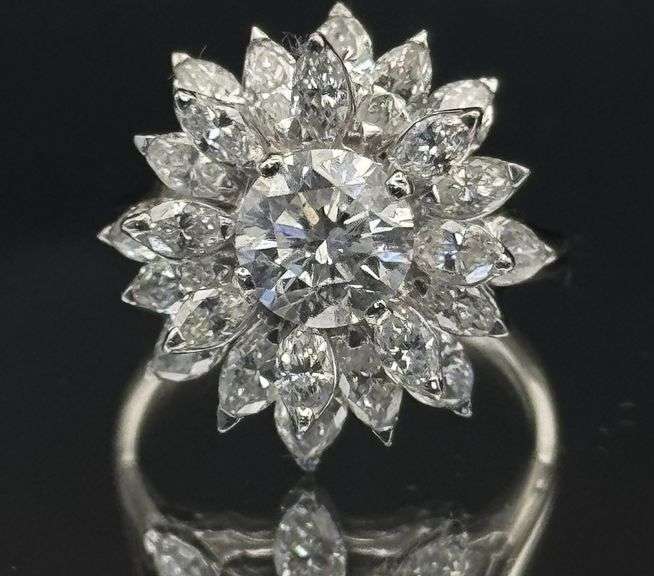 6.78ctw Natural Earth-Mined Diamond Statement Ring | Solid Platinum (10g)