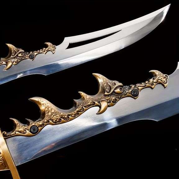 Hand-Forged Chinese Dao Sword with Dragon Handle