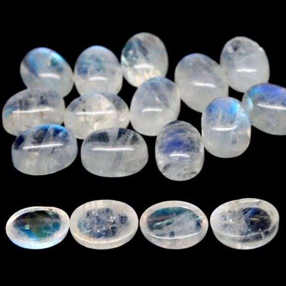 Huge! 25.98ct set of cabochon cut Moonstones!