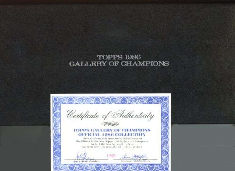 Amazing Topps Gallery of Champions 1986 Collection in solid Sterling Silver (12.46 ASW)