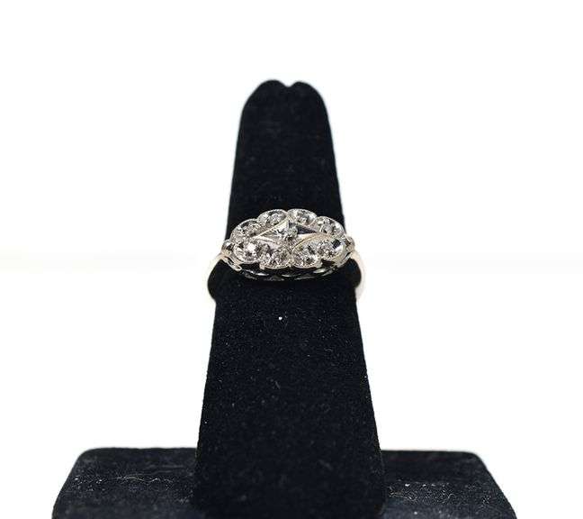 Vintage 14K White Gold Diamond Ring