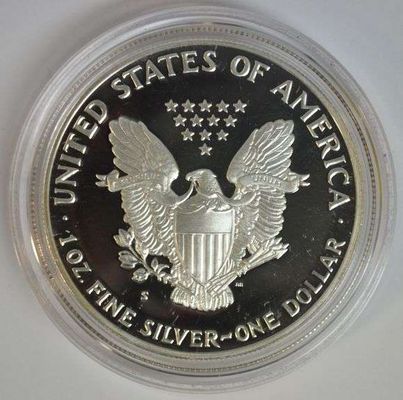 Gem Cameo Proof 1987-S $1 American Silver Eagle in original capsule