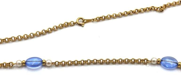 Vintage Avon gold plated pearl and glass necklace