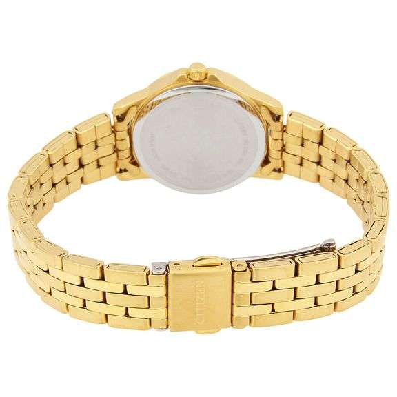 Citizen Quartz Gold Dial Yellow Gold-Tone Ladies Watch