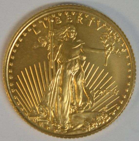 Superb Gem BU 2016 $5 American Gold Eagle coin