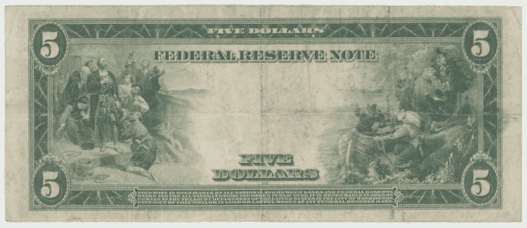 Collectible 1914 Series Large Size $5 Federal Reserve Note (3-C)