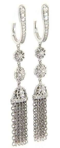 New Gabriel & Co. 0.55ctw Diamond Tassel Dangle Earrings in 14K