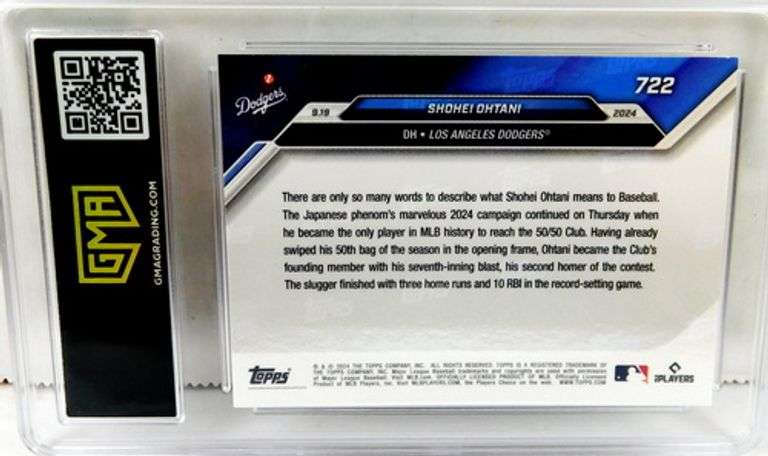 Shohei Ohtani 2024 Baseball Card, 10 Gem Mint
