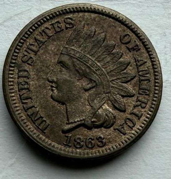 Choice Unc 1863 CN Indian Cent