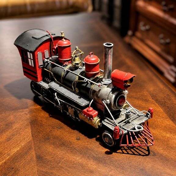 Large Cast Metal Steam Locomotive