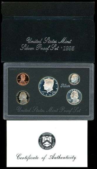 1995 Silver US Proof Set in Box w/CoA