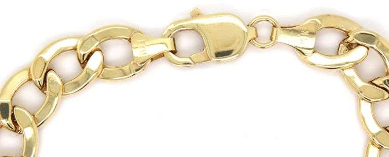 14kt Yellow gold Curb link chain bracelet