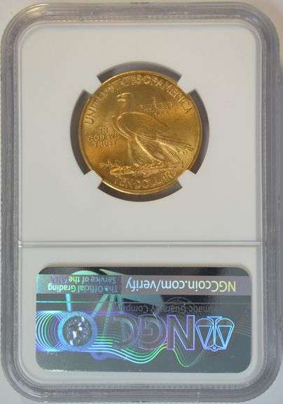 Superb Near Gem BU 1910 $10 Indian Gold Piece. NGC MS64