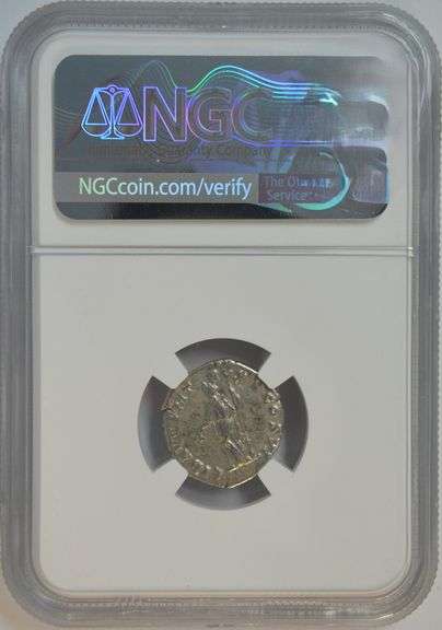 Scarce Commodus Roman Silver Denarius, 177-192 AD. NGC VF