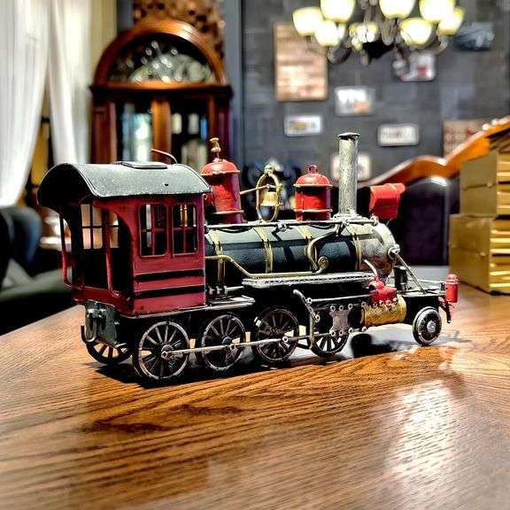 Large Cast Metal Steam Locomotive