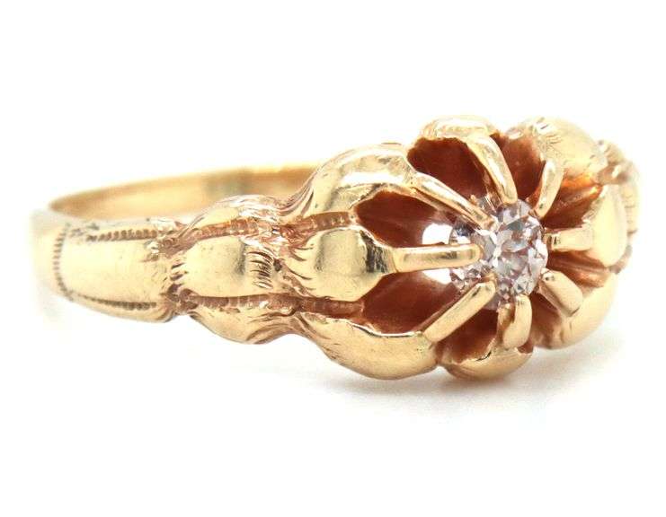 Sweet 14K YG Vintage Diamond Ring