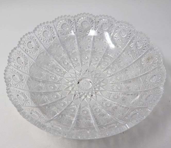 Hand Cut Round Crystal Candy Dish