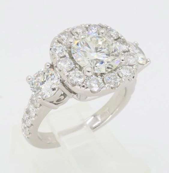 Custom Platinum Ring Crafted with 2.62CTW of Diamonds