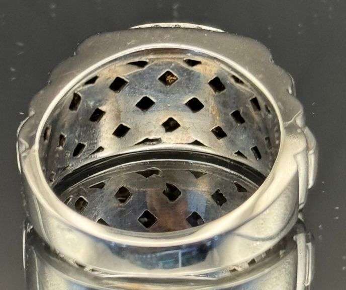 Mens 14K White Gold & 0.75 carat Diamond Ring