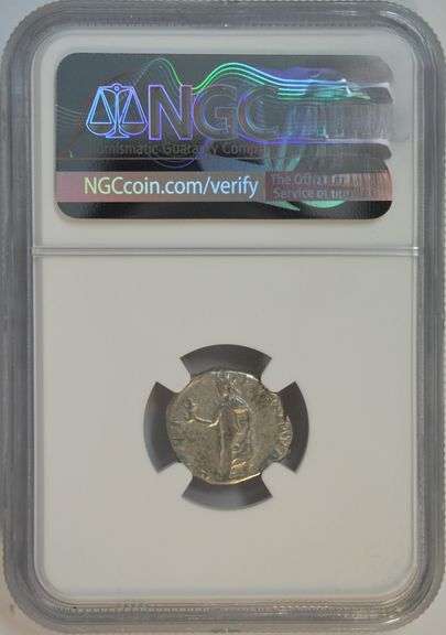 Nice NGC VF Caracalla (issue as Caesar) Roman Silver Denarius, 198-217 AD.