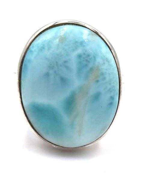 Set of oval turquoise dangle earrings and ring