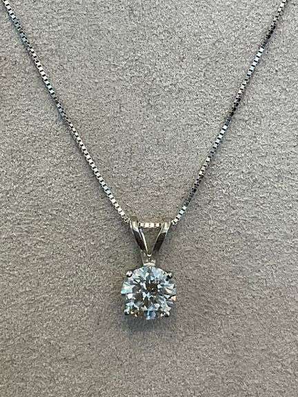 I.G.I CERTIFIED 2.00 CARAT LAB GROWN DIAMOND NECKLACE
