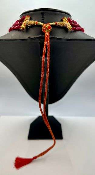 Beautiful 205 Cttw Natural Mined From The Earth Ruby  Necklace