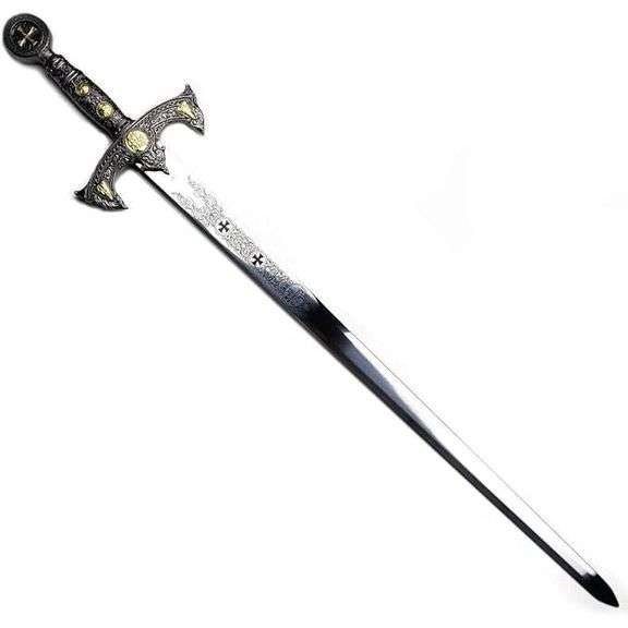 Crusader-Style Medieval Sword Stainless Steel