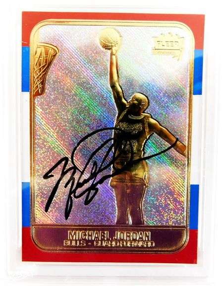 Michael Jordan 1998 Rookie Prism Holo Signature Card, 10 Gem MT