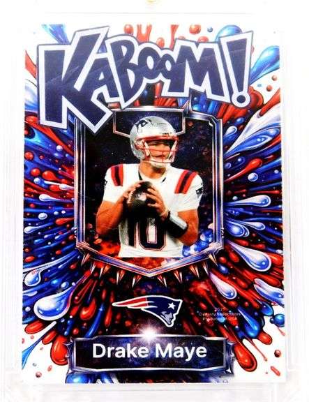 Drake Maye Kaboom Custom Made Football Card