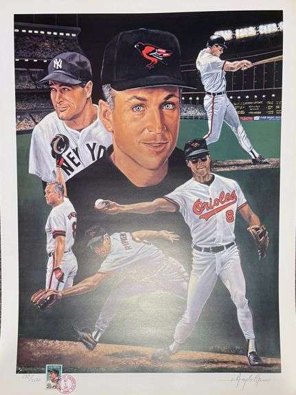 Cal Ripken Jr. Litho Print Signed / Numbered By Artist Angelo Marino