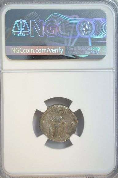 Original NGC Ch VF Emperor Caracalla (as Caesar) Roman Silver Denarius, 198-217 AD