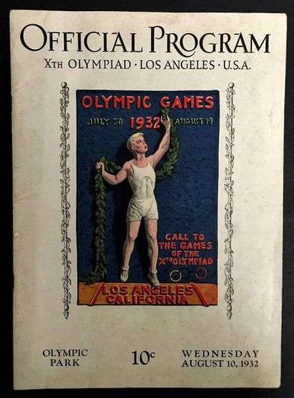 Very rare 1932 Summer Olympics Official Program Xth Olympiad Los Angeles California