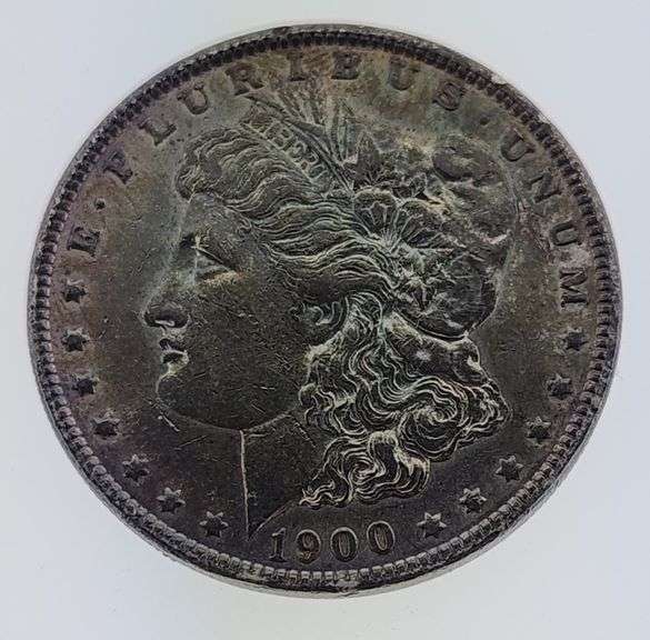 1900 Morgan Silver Dollar, Toned/Cleaned